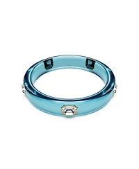 Swarovski Dulcis Octagon Cut Blue Gold-Tone Plated Bangle Bracelet