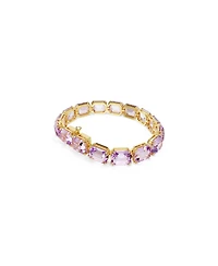 Swarovski Millenia Octagon Cut Purple Gold-Tone Plated Tennis Bracelet