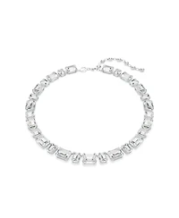 Swarovski Millenia Octagon Cut White Rhodium Plated Tennis Necklace