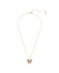 Swarovski Idyllia Mixed Cuts Pave Butterfly Multicolored Mixed Metal Finish Pendant Necklace