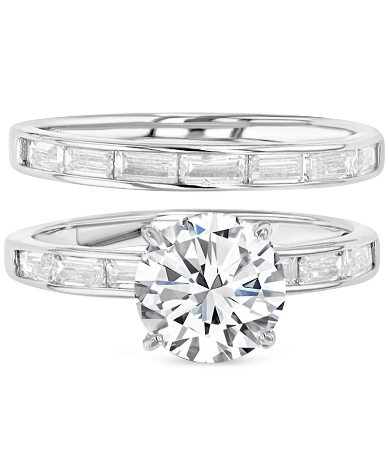 Mixed Cubic Zirconia Bridal Set (5-1/10 ct. t.w.) Sterling Silver