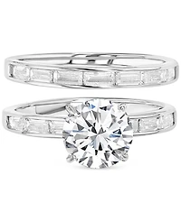 Mixed Cubic Zirconia Bridal Set (5-1/10 ct. t.w.) Sterling Silver