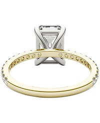 Charles & Colvard Moissanite Classic Basket Solitaire Engagement Ring (3 ct. t.w.) in Two-Tone 14k Gold