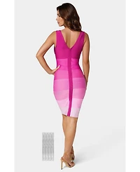 Bebe Women's Ombre Bandage Midi Dress