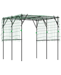 Outsunny 7.3 Ft Tall Metal Garden Trellis for Climbing Plants,