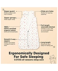 KeaBabies 2-Pack Snooze Baby Sleep Sacks, Cotton Wearable Blanket, Soft Toddler Sleeping Bag