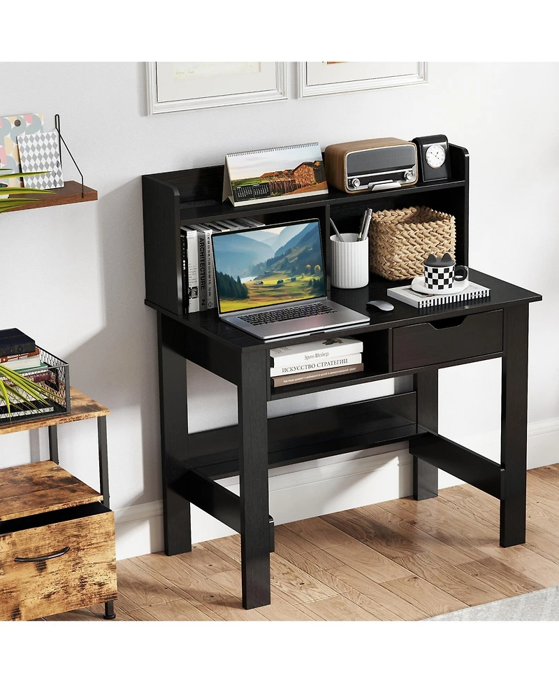 Computer Desk with Power Outlets, Usb Ports, and Type-c for Convenient Charging and Workspace Organization