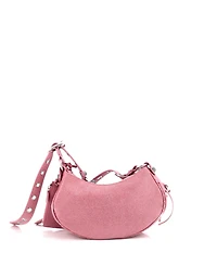 Pre-Owned Balenciaga Xs Le Cagole Giant Studs Shoulder Bag Glitter Leather