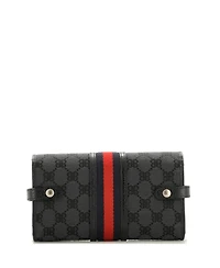 Pre-Owned Balenciaga x Gucci The Hacker Wallet on Strap Bb Coated Canvas