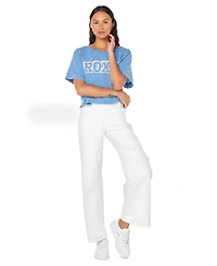 Roxy Juniors' Cotton Graphic Logo Crewneck Tee