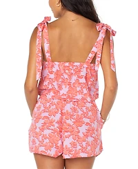 Roxy Juniors' Sunny Adelaide Tie-Shoulder Crop Top