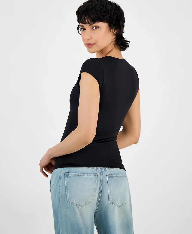 And Now This Petite Square-Neck Cap-Sleeve Top, Exclusively at Macy's