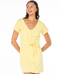 Roxy Juniors' Kona Belted Short-Sleeve Mini Dress