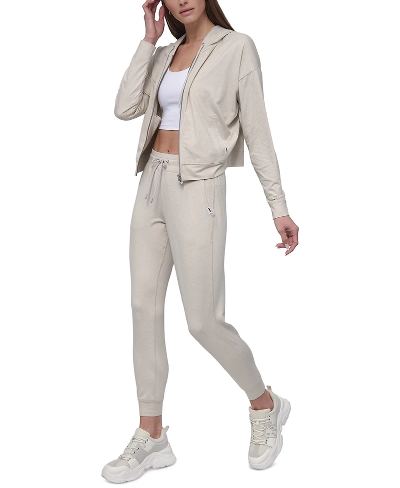 Dkny Sport Women's Spacedye High-Waist Slim Joggers