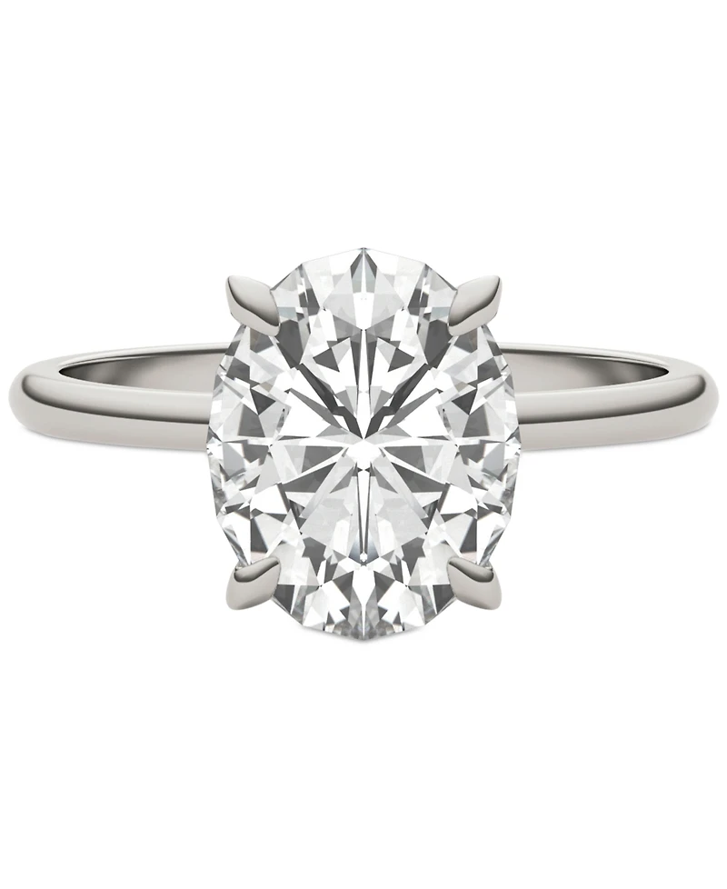 Charles & Colvard Classic Basket Solitaire Engagement Ring (3 ct. t.w.) Two-Tone 14k Gold