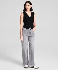 And Now This Women's Lace-Trim V-Neck Woven Vest, Exclusively at Macy's