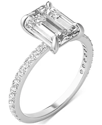 Charles & Colvard Moissanite Classic Basket Solitaire Engagement Ring (3 ct. t.w.) 14k White Gold