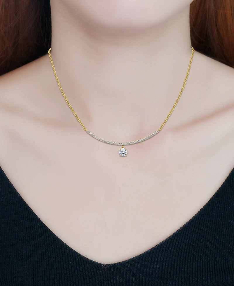 Giani Bernini Cubic Zirconia Pendant Necklace (2-1/6 ct. t.w.), 16" + 2" extender, Exclusively at Macy's