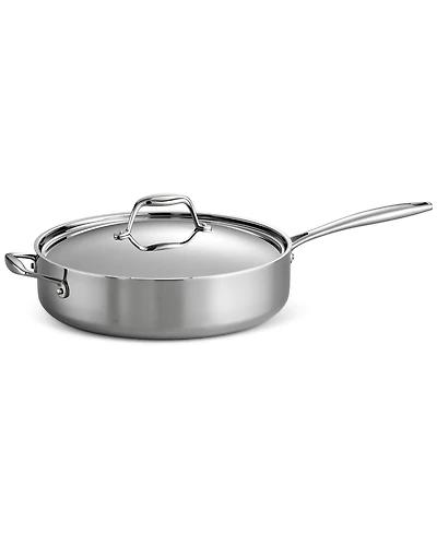 Tramontina Signature 6-Quart Tri-Ply Clad Stainless Steel Saute Pan with Lid