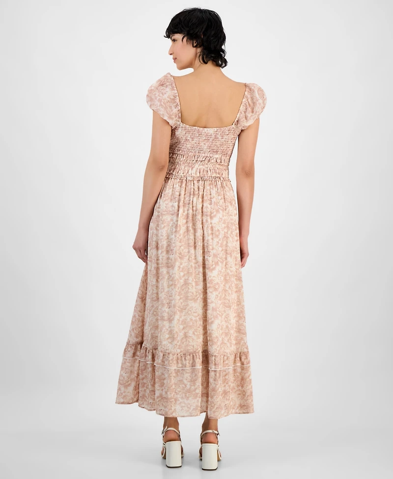 And Now This Petite Sweetheart-Neck Puff-Sleeve Maxi Dress, Exclusively at Macy's