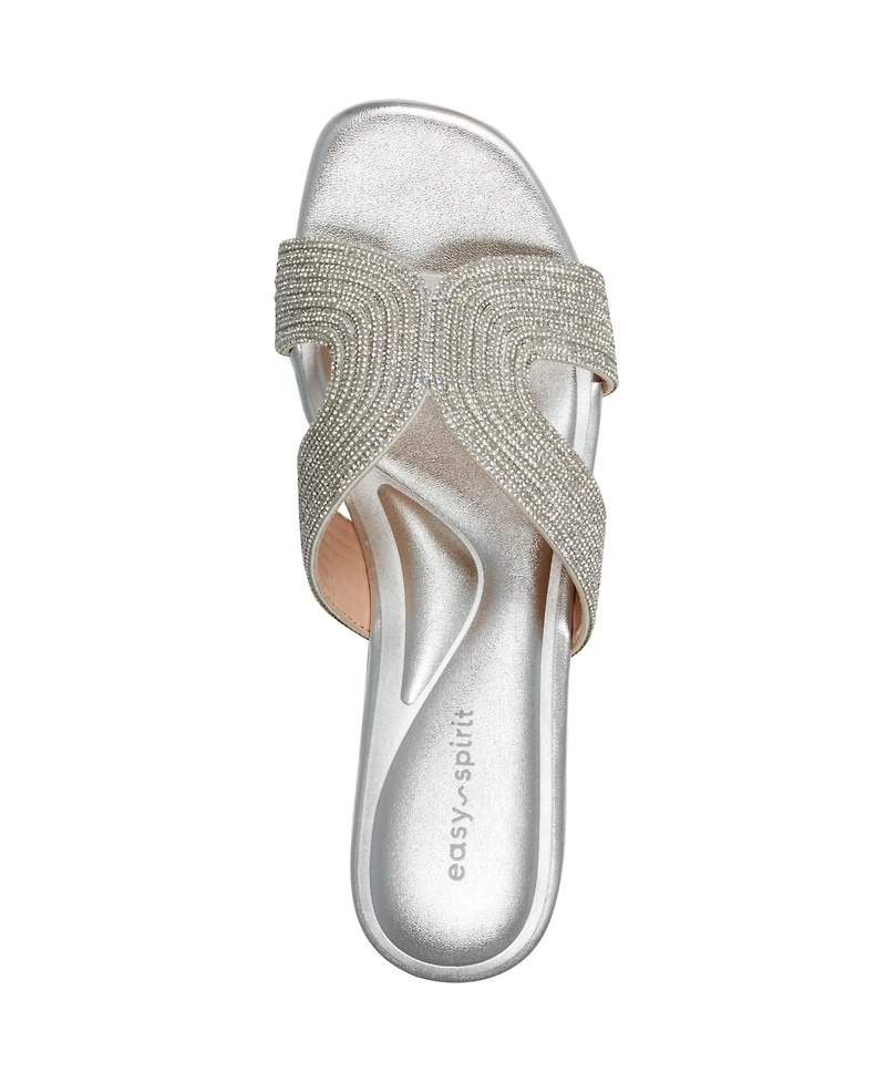 Easy Spirit Women's Colter Embellished Flat Slide Sandals