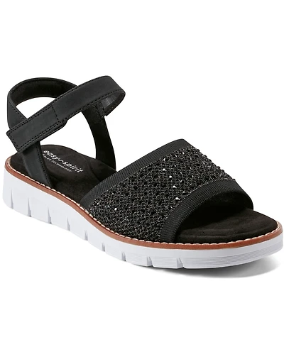 Easy Spirit Women's Jaela Embellished eFlex Flat Sandals