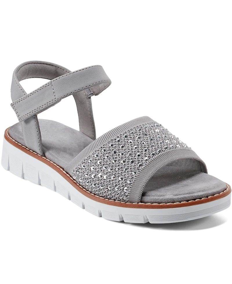 Easy Spirit Women's Jaela Embellished eFlex Flat Sandals