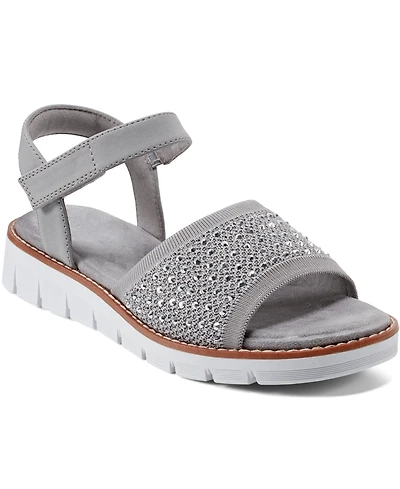 Easy Spirit Women's Jaela Embellished eFlex Flat Sandals