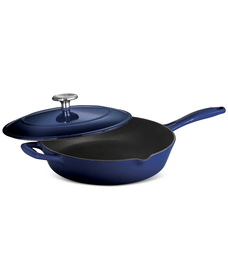 Tramontina Bestow 10-Inch Cast Iron Enameled Skillet with Lid