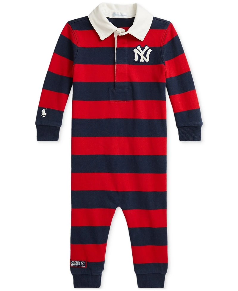 Polo Ralph Lauren Baby Boys Striped Yankees Coverall
