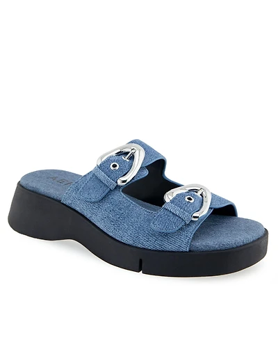 Aerosoles Women's Faith Round Toe Flatform Sandals