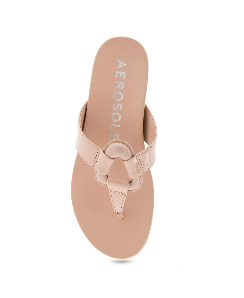 Aerosoles Women's Fallon Round Toe Thong Sandals