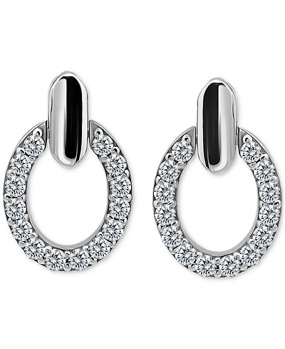 Giani Bernini Cubic Zirconia Round Earrings (1-1/2 ct. t.w.) 18k Gold over Sterling Silver (Also Available Silver)