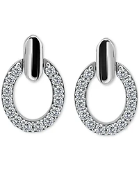 Giani Bernini Cubic Zirconia Round Earrings (1-1/2 ct. t.w.) 18k Gold over Sterling Silver (Also Available Silver)
