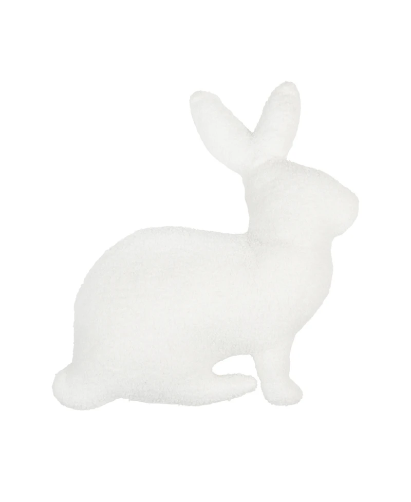 White Bunny Shaped Throw Pillow