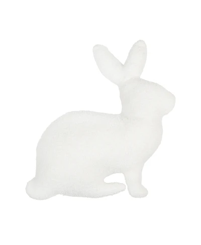 White Bunny Shaped Throw Pillow