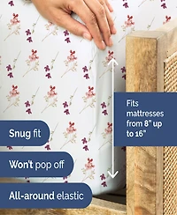 4 Piece Microfiber Floral Sheet Set - King