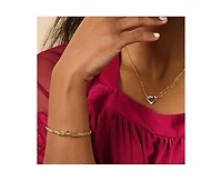 Love Knot Bracelet in 14K Gold-Plated Brass