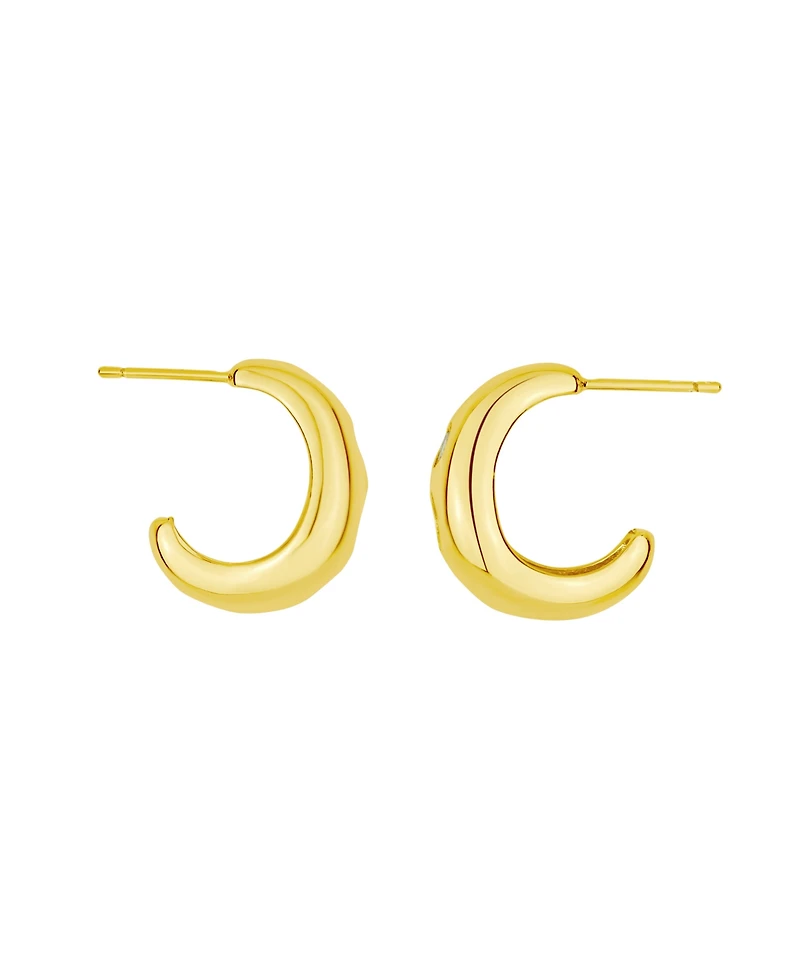 And Now This Cubic Zirconia 3 Stone Hoop Earrings