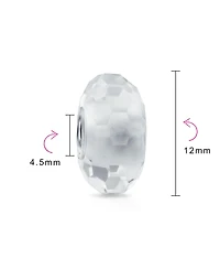 Bling Jewelry Faceted Murano Glass Charm Bead with Sterling Silver Core