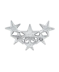 Bling Jewelry Large Statement Celestial Patriotic Usa Rock Star Crystal Stars Brooch Pin