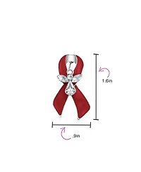 Bling Jewelry Guardian Angel Cancer Awareness Ribbon Brooch Pin - Crystal Enamel Support Symbol