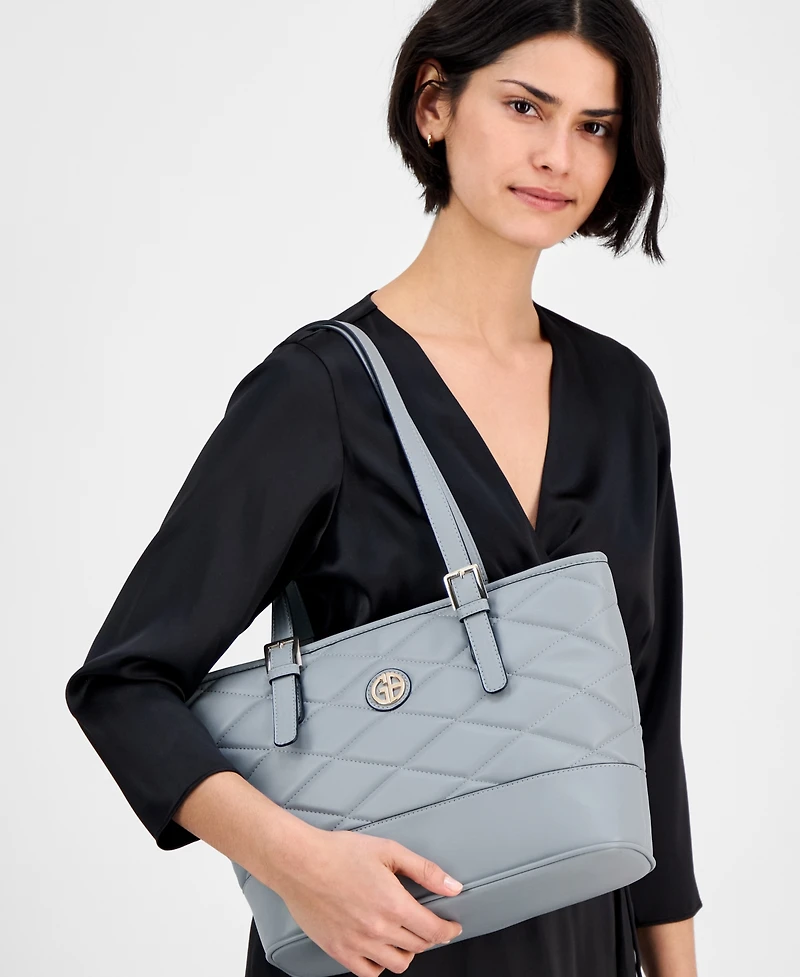 Giani Bernini Large Quilted Tulip Tote, Exclusively at Macy's