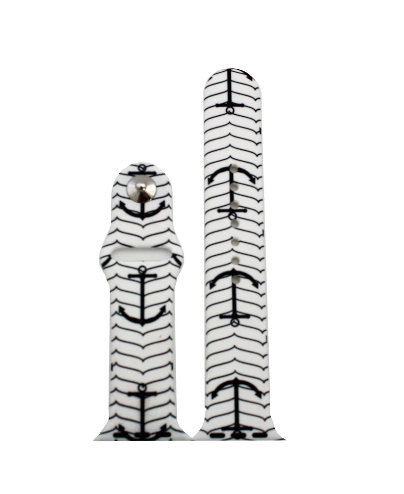 Olivia Pratt Anchor Printed Silicone Apple Watch Band