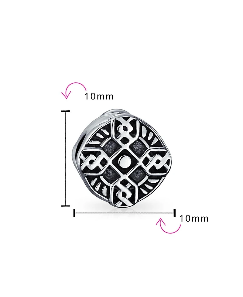 Bling Jewelry Celtic Trinity Cross Charm Bead Sterling Silver European Bracelets