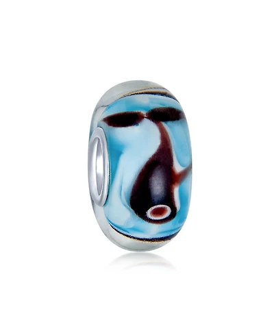 Bling Jewelry Nautical Whale Ocean Glass Charm Bead European Bracelet