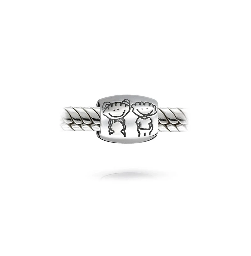 Bling Jewelry Bff Friendship Charm Bead Sterling Silver European Bracelet