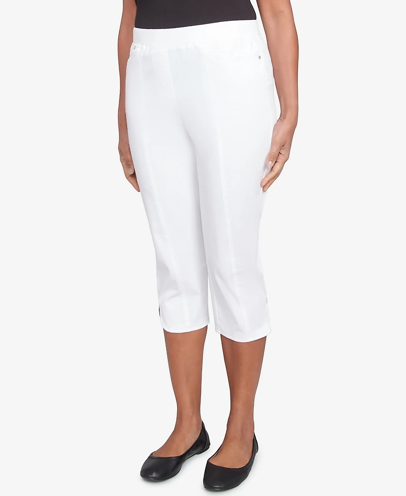 Alfred Dunner Women's Nantucket Tailored Tulip Hem Capri Pants