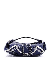 Pre-Owned HERMES Balusoie Bag Printed Silk and Leather