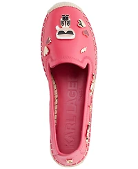 Karl Lagerfeld Paris Women's Michaela Embellished Slip-On Espadrille Flats